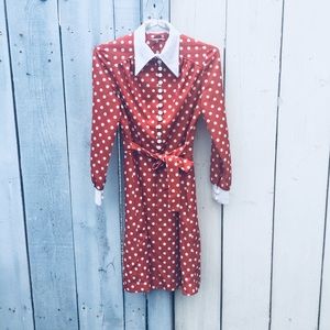 Vintage Rusty polka dot dress